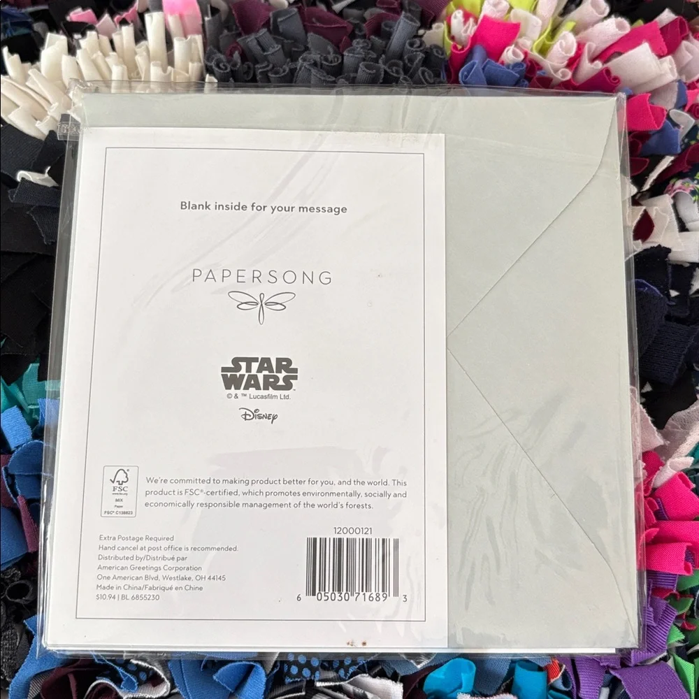 🆕American Greetings-Papersong Star Wars Greeting Card